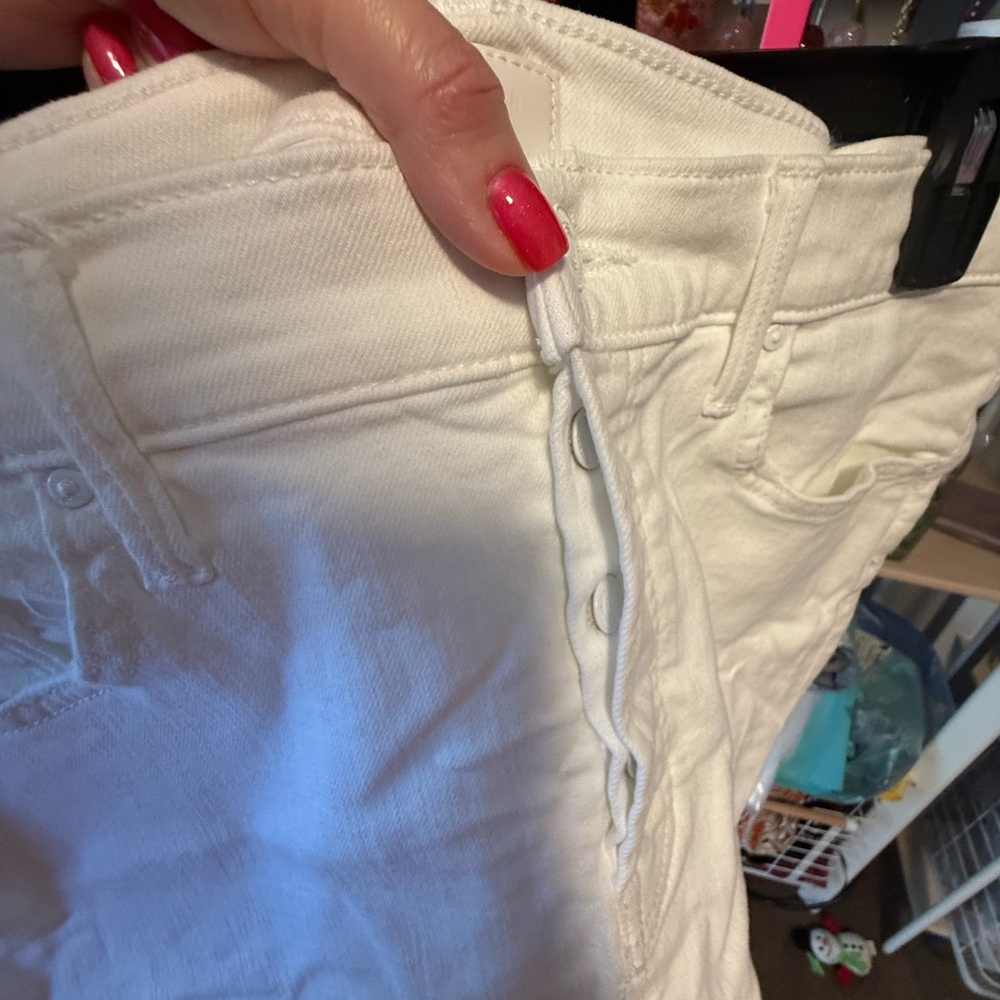 MOTHER Vagabond Mini Skirt – White | Size 33 | Like New - Picture 6 of 8